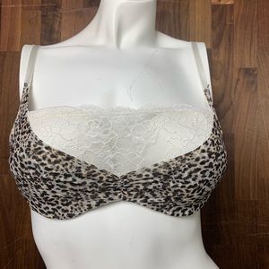 VICTORIA'S SECRET PUSH UP BRA ANIMAL PRINT 32D LAC